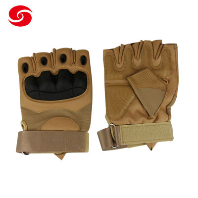                                  Half Fingers Hard Knuckle Military Outdoor Tactical Hunting Gloves             